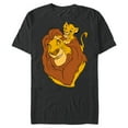 thumbnail image 1 of Disney The Lion King Simba and Mufasa Father and Son - Short Sleeve Blended T-Shirt for Adults - Customized-Dark Heather, 1 of 5