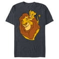 thumbnail image 1 of Disney The Lion King Simba and Mufasa Father and Son - Short Sleeve Blended T-Shirt for Adults - Customized-Navy Heather, 1 of 5