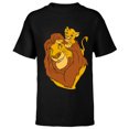 thumbnail image 1 of Disney The Lion King Simba and Mufasa Father and Son - Short Sleeve T-Shirt for Kids - Customized-Black, 1 of 5