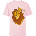 thumbnail image 1 of Disney The Lion King Simba and Mufasa Father and Son - Short Sleeve T-Shirt for Kids - Customized-Soft Pink, 1 of 5