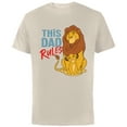 thumbnail image 1 of Disney The Lion King Simba and Mufasa This Dad Rules - Short Sleeve Cotton T-Shirt for Adults - Customized-Natural, 1 of 5