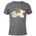 thumbnail image 1 of Disney The Lion King Simba and Nala Hearts Valentine’s Day - Short Sleeve Blended T-Shirt for Adults – Customized-Dark Heather, 1 of 5