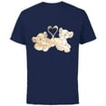 thumbnail image 1 of Disney The Lion King Simba and Nala Hearts Valentine’s Day - Short Sleeve Cotton T-Shirt for Adults - Customized-Navy, 1 of 5