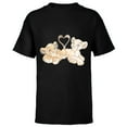 thumbnail image 1 of Disney The Lion King Simba and Nala Hearts Valentine’s Day - Short Sleeve T-Shirt for Kids – Customized-Black, 1 of 5