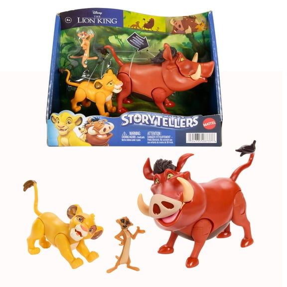 Disney The Lion King Storytellers Pack of 3 Action Figures, Authentic Posable Hakuna Matata