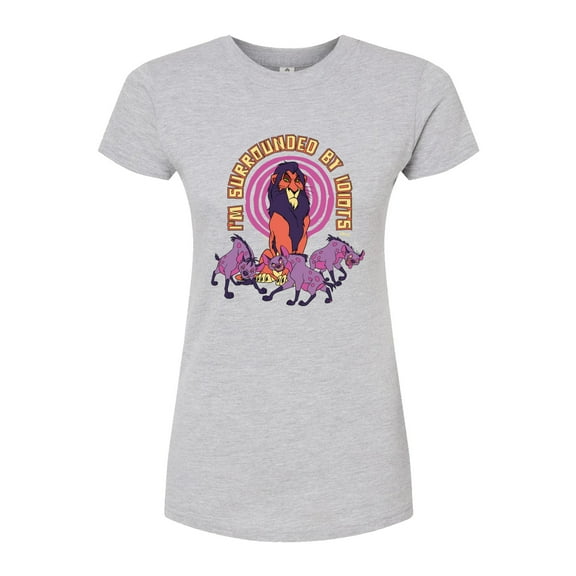 Disney - The Lion King - Surrounded By Idiots - Juniors Fitted Graphic T-Shirt