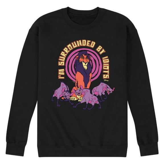 Disney - The Lion King - Surrounded By Idiots - Men's Crew Neck Fleece Pullover
