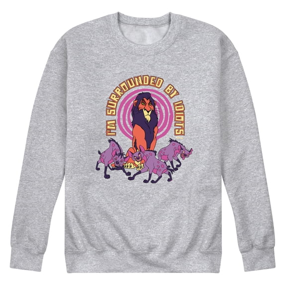 Disney - The Lion King - Surrounded By Idiots - Men's Crew Neck Fleece Pullover
