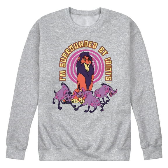Disney - The Lion King - Surrounded By Idiots - Men's Crew Neck Fleece Pullover