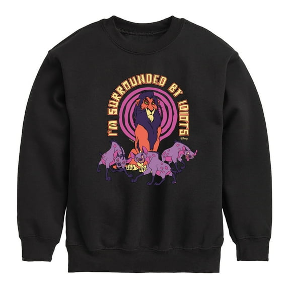 Disney - The Lion King - Surrounded By Idiots - Toddler & Youth Crewneck Fleece Sweatshirt