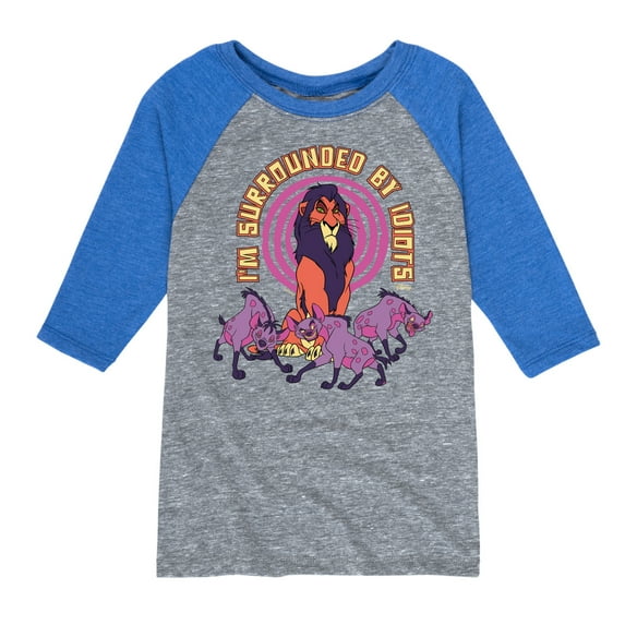 Disney - The Lion King - Surrounded By Idiots - Toddler & Youth Raglan Graphic T-Shirt
