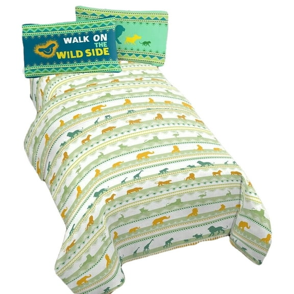 Disney The Lion King Walk On The Wild Side Microfiber Sheet Set, Twin Bed Sheets