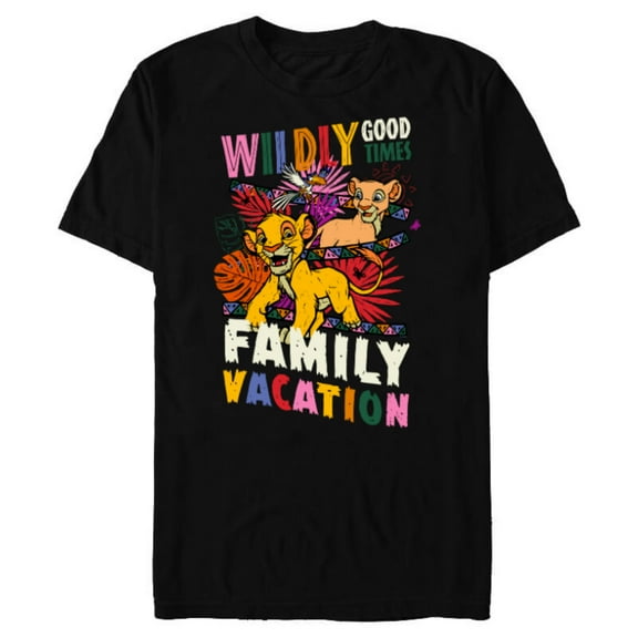 Disney The Lion King Wildly Good Times Family Vacation - Short Sleeve Blended T-Shirt for Adults - Customized-Black