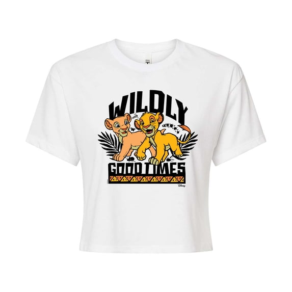 Disney - The Lion King - Wildly Good Times - Juniors Cropped Cotton Blend T-Shirt