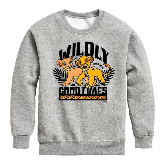 Disney - The Lion King - Wildly Good Times - Toddler & Youth Crewneck Fleece Sweatshirt