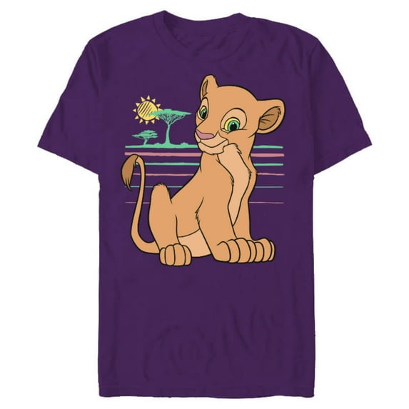 Disney The Lion King Young Nala 90s - Short Sleeve Blended T-Shirt for Adults -Customized-Purple