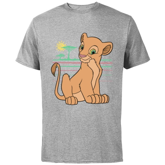Disney The Lion King Young Nala 90s - Short Sleeve Cotton T-Shirt for Adults -Customized-Athletic Heather