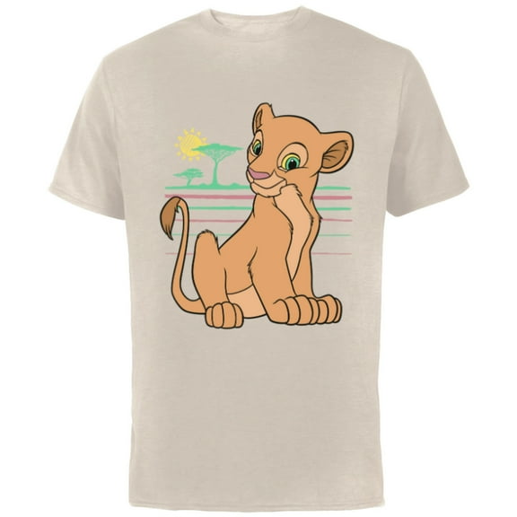 Disney The Lion King Young Nala 90s - Short Sleeve Cotton T-Shirt for Adults -Customized-Natural