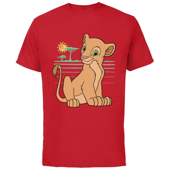 Disney The Lion King Young Nala 90s - Short Sleeve Cotton T-Shirt for Adults -Customized-Red