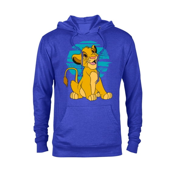 Disney The Lion King Young Simba Happy Blue Retro - Pullover Hoodie for Adults - Customized-Royal Heather