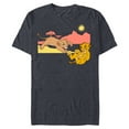 thumbnail image 1 of Disney The Lion King Young Simba Nala Playing - Short Sleeve Blended T-Shirt for Adults - Customized-Navy Heather, 1 of 5