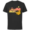 thumbnail image 1 of Disney The Lion King Young Simba Nala Playing - Short Sleeve Cotton T-Shirt for Adults - Customized-Black, 1 of 5