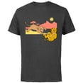 thumbnail image 1 of Disney The Lion King Young Simba Nala Playing - Short Sleeve Cotton T-Shirt for Adults - Customized-Charcoal, 1 of 5
