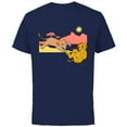 thumbnail image 1 of Disney The Lion King Young Simba Nala Playing - Short Sleeve Cotton T-Shirt for Adults - Customized-Navy, 1 of 5