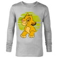 thumbnail image 1 of Disney The Lion King Young Simba Paws Green 90s - Long Sleeve T-Shirt for Men - Customized-Athletic Heather, 1 of 5