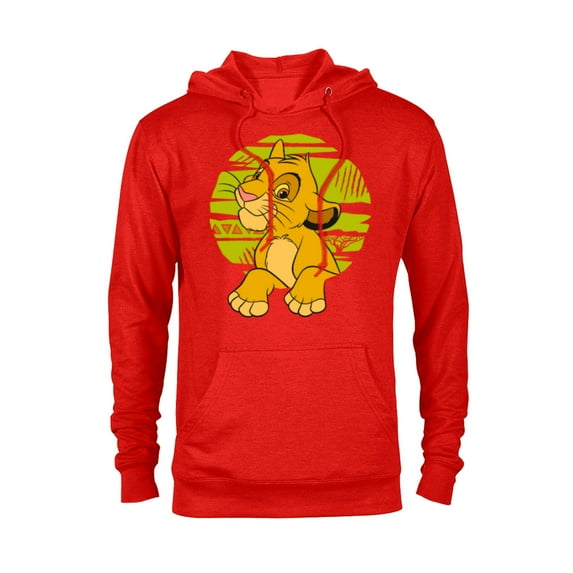 Disney The Lion King Young Simba Paws Green 90s - Pullover Hoodie for Adults - Customized-Red Heather