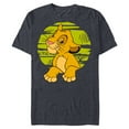 thumbnail image 1 of Disney The Lion King Young Simba Paws Green 90s - Short Sleeve Blended T-Shirt for Adults - Customized-Navy Heather, 1 of 5