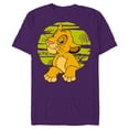 thumbnail image 1 of Disney The Lion King Young Simba Paws Green 90s - Short Sleeve Blended T-Shirt for Adults - Customized-Purple, 1 of 5