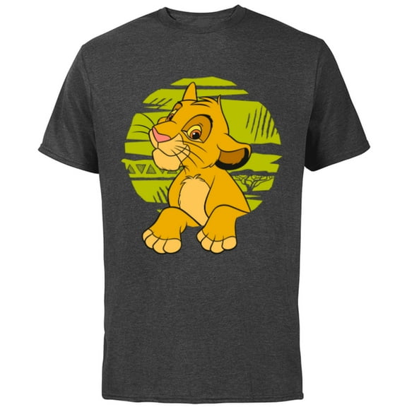 Disney The Lion King Young Simba Paws Green 90s - Short Sleeve Cotton T-Shirt for Adults - Customized-Charcoal