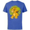 thumbnail image 1 of Disney The Lion King Young Simba Paws Green 90s - Short Sleeve Cotton T-Shirt for Adults - Customized-Royal Heather, 1 of 5