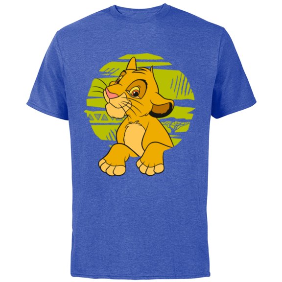 Disney The Lion King Young Simba Paws Green 90s - Short Sleeve Cotton T-Shirt for Adults - Customized-Royal Heather