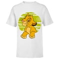 thumbnail image 1 of Disney The Lion King Young Simba Paws Green 90s - Short Sleeve T-Shirt for Kids - Customized-White, 1 of 5