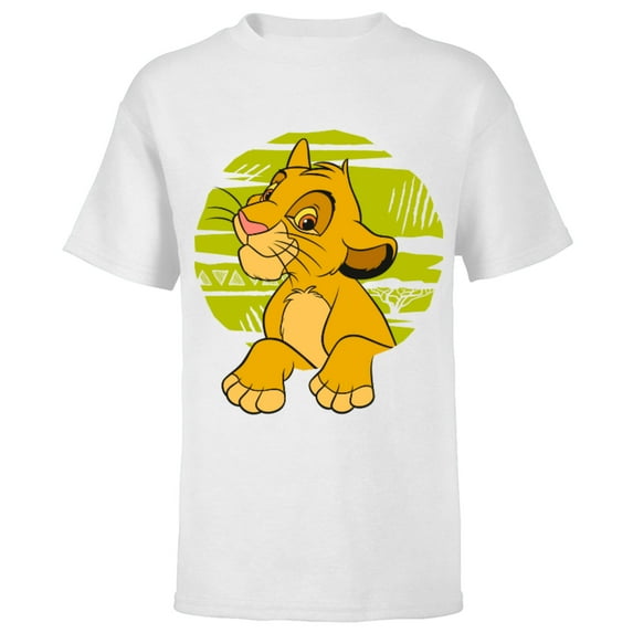 Disney The Lion King Young Simba Paws Green 90s - Short Sleeve T-Shirt for Kids - Customized-White
