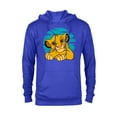 thumbnail image 1 of Disney The Lion King Young Simba Resting Blue 90s - Pullover Hoodie for Adults - Customized-Royal Heather, 1 of 5