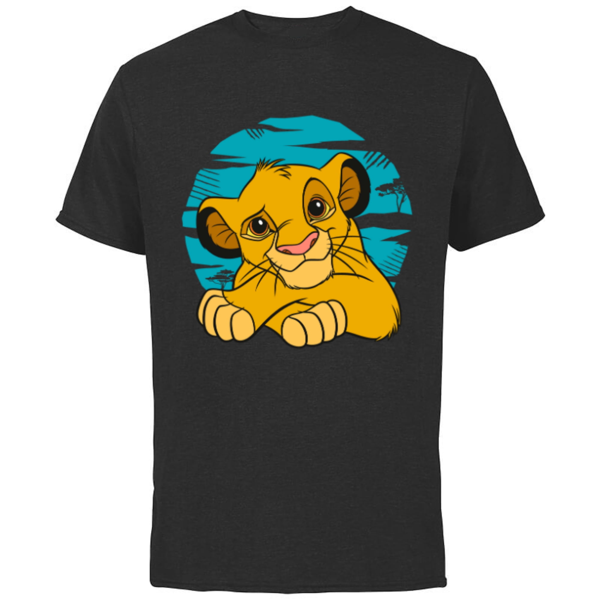 Disney The Lion King Young Simba Resting Blue 90s - Short Sleeve Cotton ...