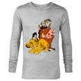 thumbnail image 1 of Disney The Lion King Young Simba Timon and Pumbaa - Long Sleeve T-Shirt for Men - Customized-Athletic Heather, 1 of 5
