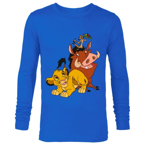 Disney The Lion King Young Simba Timon and Pumbaa - Long Sleeve T-Shirt for Men - Customized-Royal