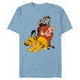 thumbnail image 1 of Disney The Lion King Young Simba Timon and Pumbaa - Short Sleeve Blended T-Shirt for Adults - Customized-Ocean Blue, 1 of 5