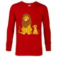 thumbnail image 1 of Disney The Lion King Young Simba and Mufasa - Long Sleeve T-Shirt for Men -Customized-New Red, 1 of 5