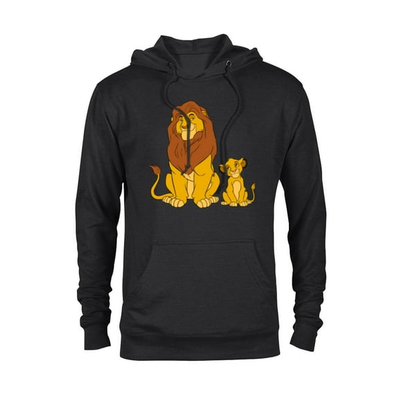 Disney The Lion King Young Simba and Mufasa - Pullover Hoodie for Adults - Customized-Black