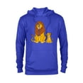 thumbnail image 1 of Disney The Lion King Young Simba and Mufasa - Pullover Hoodie for Adults - Customized-Royal Heather, 1 of 5