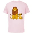 thumbnail image 1 of Disney The Lion King Young Simba and Mufasa - Short Sleeve Cotton T-Shirt for Adults -Customized-Soft Pink, 1 of 5
