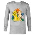 thumbnail image 1 of Disney The Lion King Young Simba and Nala - Long Sleeve T-Shirt for Men - Customized-Athletic Heather, 1 of 5