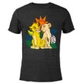 thumbnail image 1 of Disney The Lion King Young Simba and Nala - Short Sleeve Blended T-Shirt for Adults - Customized-Black, 1 of 5