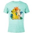 thumbnail image 1 of Disney The Lion King Young Simba and Nala - Short Sleeve Blended T-Shirt for Adults - Customized-Ocean Blue, 1 of 5