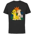 thumbnail image 1 of Disney The Lion King Young Simba and Nala - Short Sleeve Cotton T-Shirt for Adults - Customized-Black, 1 of 5